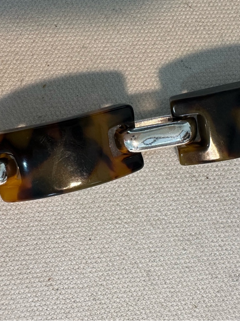 Lauren Ralph Lauren Tortoiseshell and Silver Link Bracelet - Picture 2 of 4